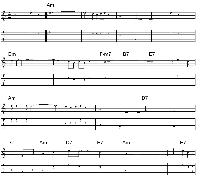 Summertime - Chord Melody, Single-Note Solo & Chord Shapes